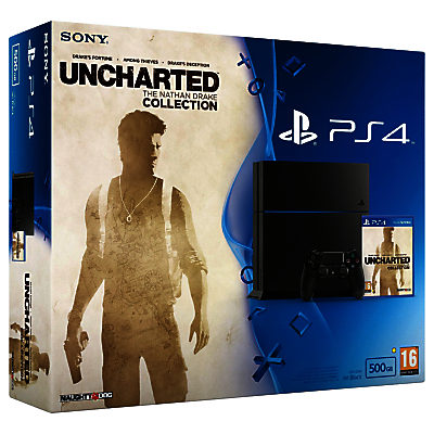 Sony PlayStation 4 Console, 500GB, Uncharted: The Nathan Drake Collection